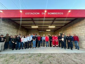 Entrega de la construcción de la estación de Bomberos en la localidad de Esqueda