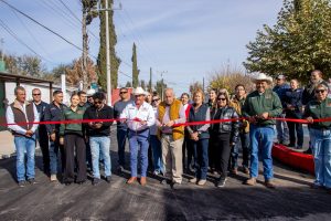 Inauguración de la obra de recarpeteo de pavimento asfáltico en la avenida Juárez