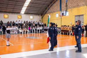 Demostración de escoltas con la participación de escuelas del municipio de Fronteras