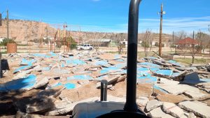 Reconstrucción de la cancha deportiva ubicada en la Plaza Yaqui