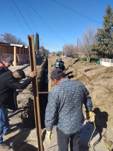 Construcción de la red de drenaje en la avenida Deportivo